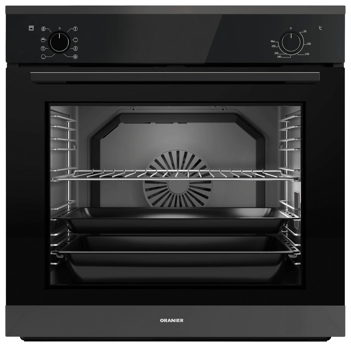 ELEKTROGERÄTESET DST502  - Schwarz, Basics, Glas/Metall (59,6/59,5/54,8cm) - Oranier