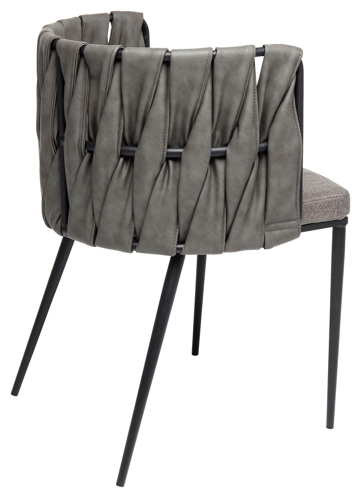 ARMLEHNSTUHL  in  - Schwarz/Grau, Design, Textil/Metall (55/75/52cm) - Kare-Design