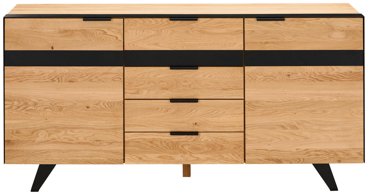 SIDEBOARD  in 181/80/42 cm  - Wildeiche/Schwarz, KONVENTIONELL, Holz/Holzwerkstoff (181/80/42cm) - Landscape