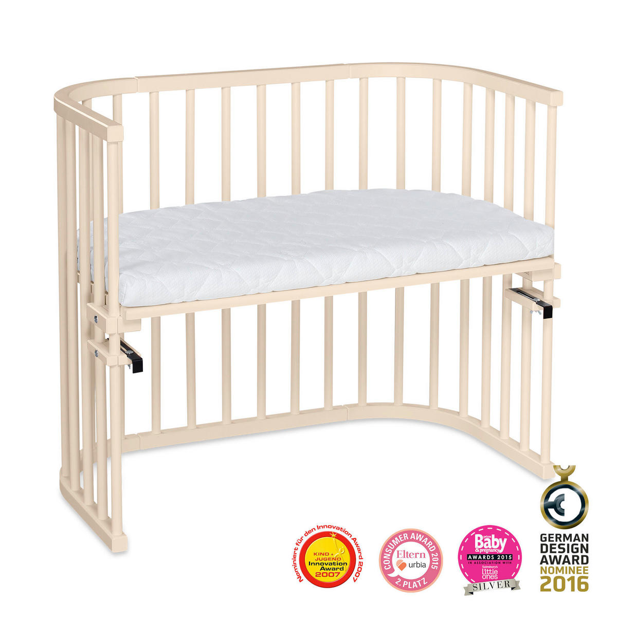 BEISTELLBETT  96/54/79 cm  - Beige, Basics, Holz (96/54/79cm) - Babybay
