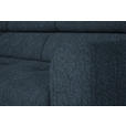 ECKSOFA in Webstoff Blau  205/280 cm  - Blau/Schwarz, Design, Textil/Metall (205/280cm) - Xora