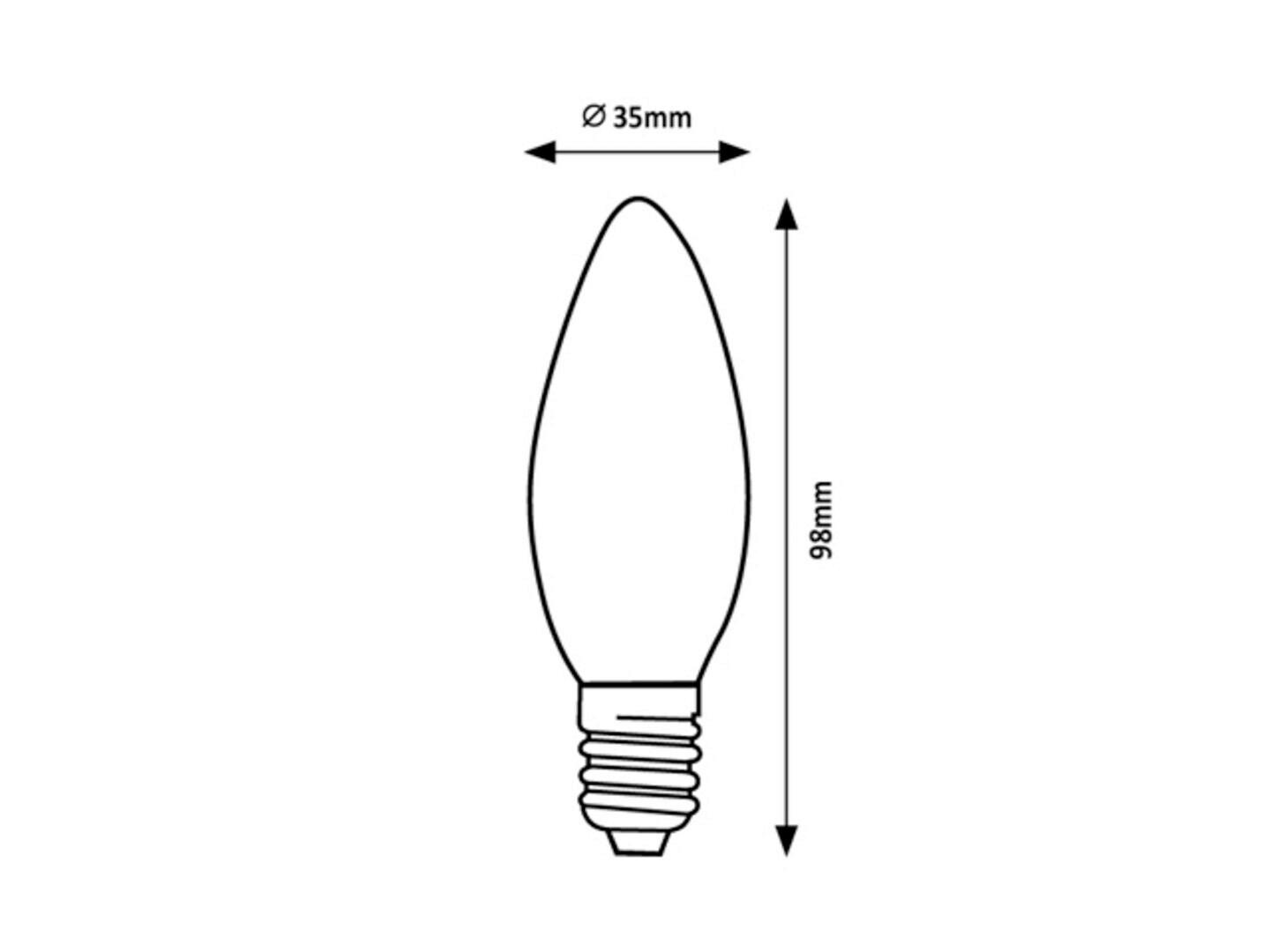 LED FILAMENT ŽARULJA - prozirno, Basics, staklo (3,5/10cm)
