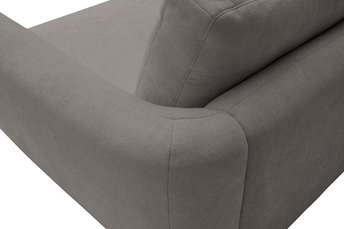 ECKSOFA  in Chenille Grau  224/307 cm  - Schwarz/Grau, KONVENTIONELL, Kunststoff/Textil (224/307cm) - Hom`in