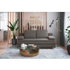 BOXSPRINGSOFA  mit Liegefunktion, Rücken echt Flachgewebe Graphitfarben  - Silberfarben/Graphitfarben, Design, Textil/Metall (202/96/105cm) - Carryhome
