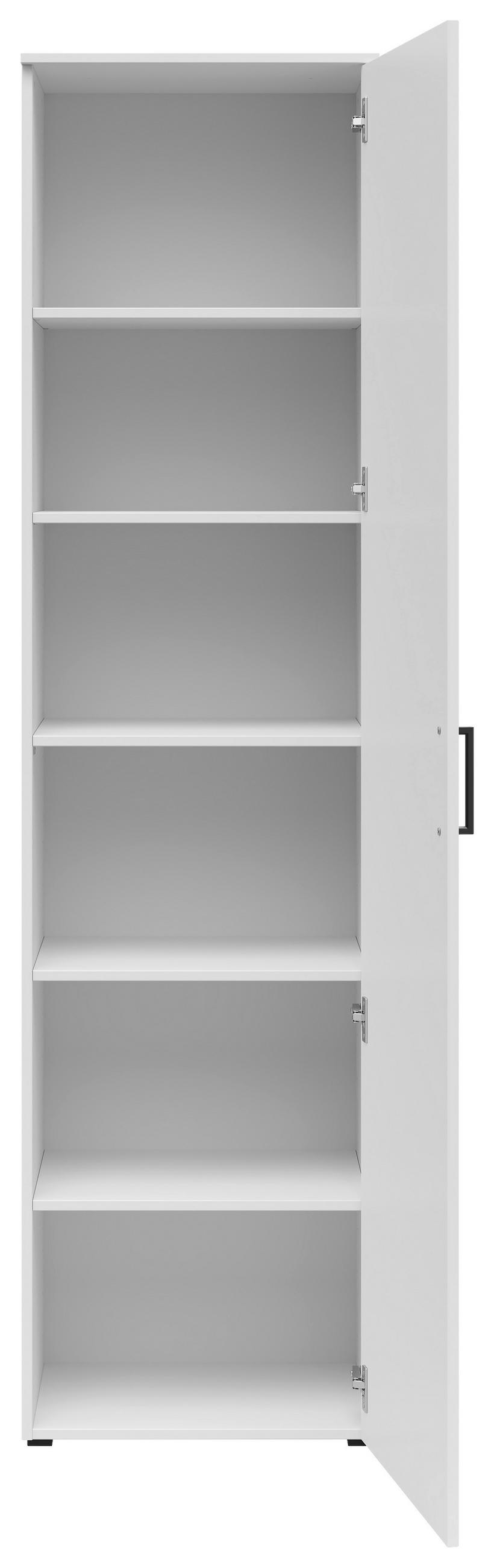 VEČNAMENSKA OMARA, bela - črna/bela, Moderno, umetna masa/leseni material (50/195/40cm) - Carryhome