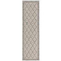 HANDWEBTEPPICH 60/230 cm MINERALS DIAMOND Grau  - Grau, KONVENTIONELL, Textil (60/230cm)