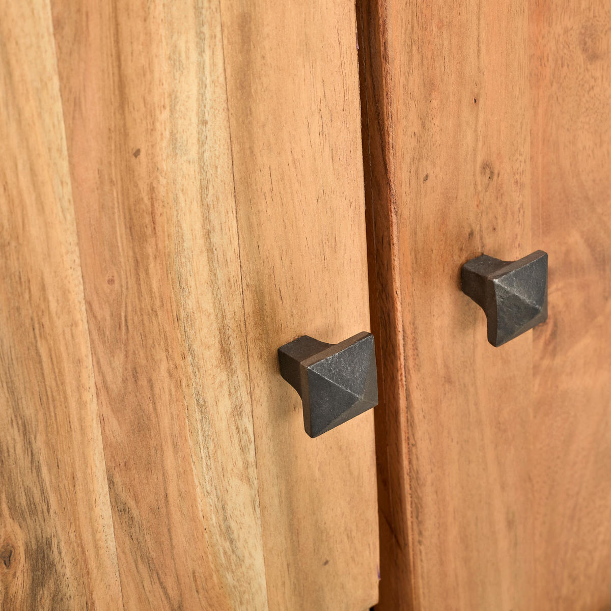 KOMMODE 118/80/45 cm  in Akaziefarben  - Dunkelgrau/Naturfarben, Natur, Holz/Metall (118/80/45cm) - MID.YOU