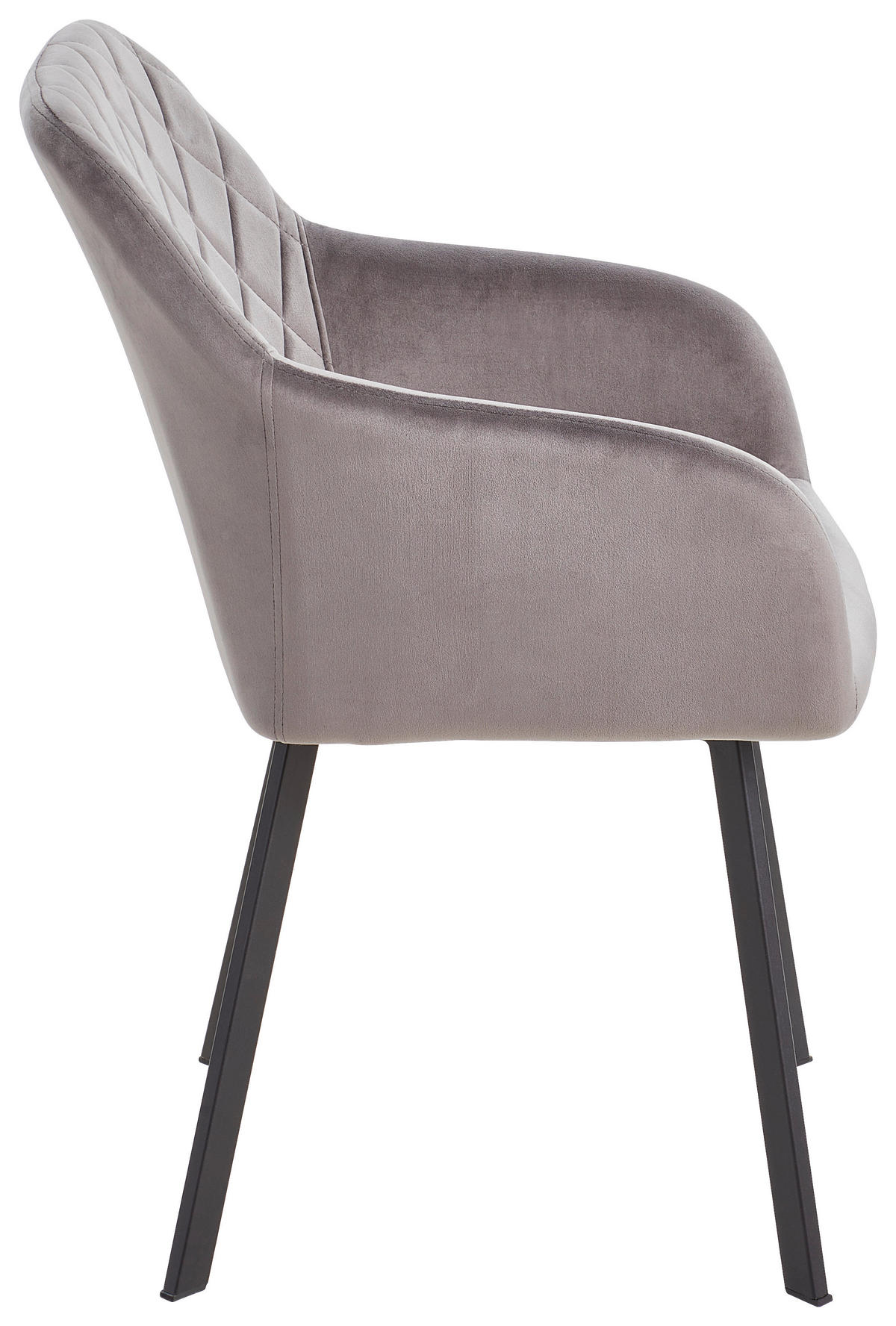 SCAUN CU BRAȚE in gri  - negru/gri, Modern, lemn/metal (54/87/64cm) - Livetastic
