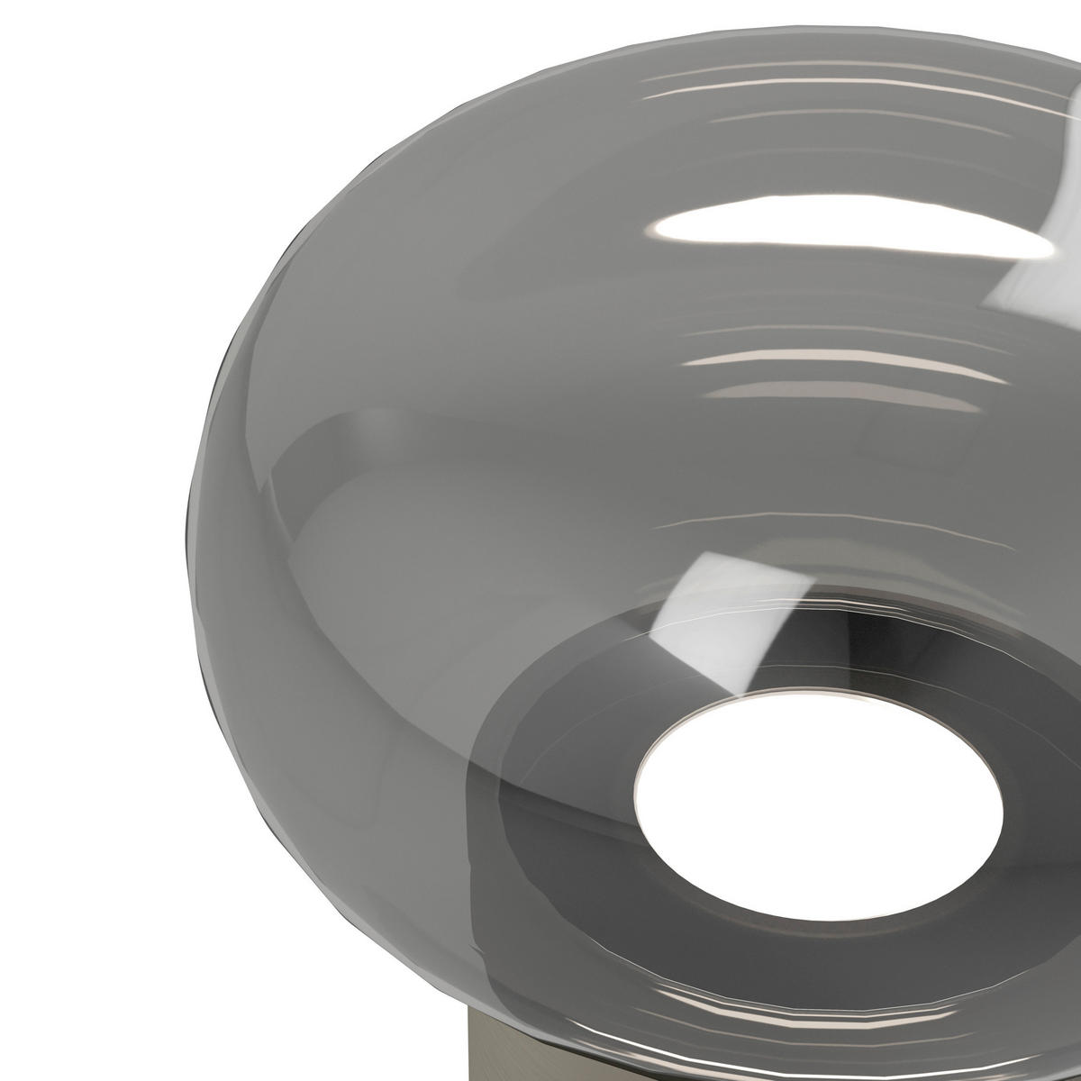TISCHLEUCHTE Bravino 15,5/17 cm  - Schwarz/Nickelfarben, Design, Glas/Metall (15,5/17cm) - Eglo