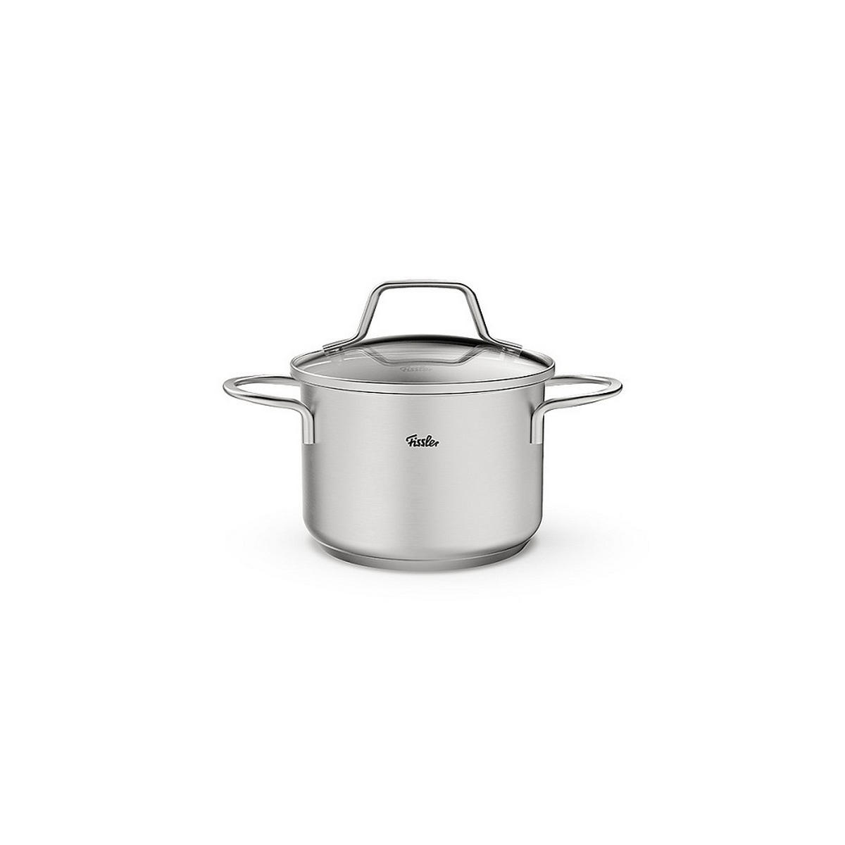 KOCHTOPFSET Sereno 5-teilig  - Edelstahlfarben/Schwarz, Basics, Metall (53/36/33cm) - Fissler