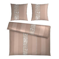 BETTWÄSCHE STRIPES DK Satin 200/200 cm  - Beige, Design, Textil (200/200cm) - Dieter Knoll