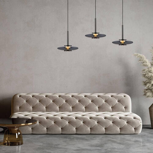 LED-HÄNGELEUCHTE 100 cm  - Grau, Design, Glas/Kunststoff (100cm) - Neuhaus PURE