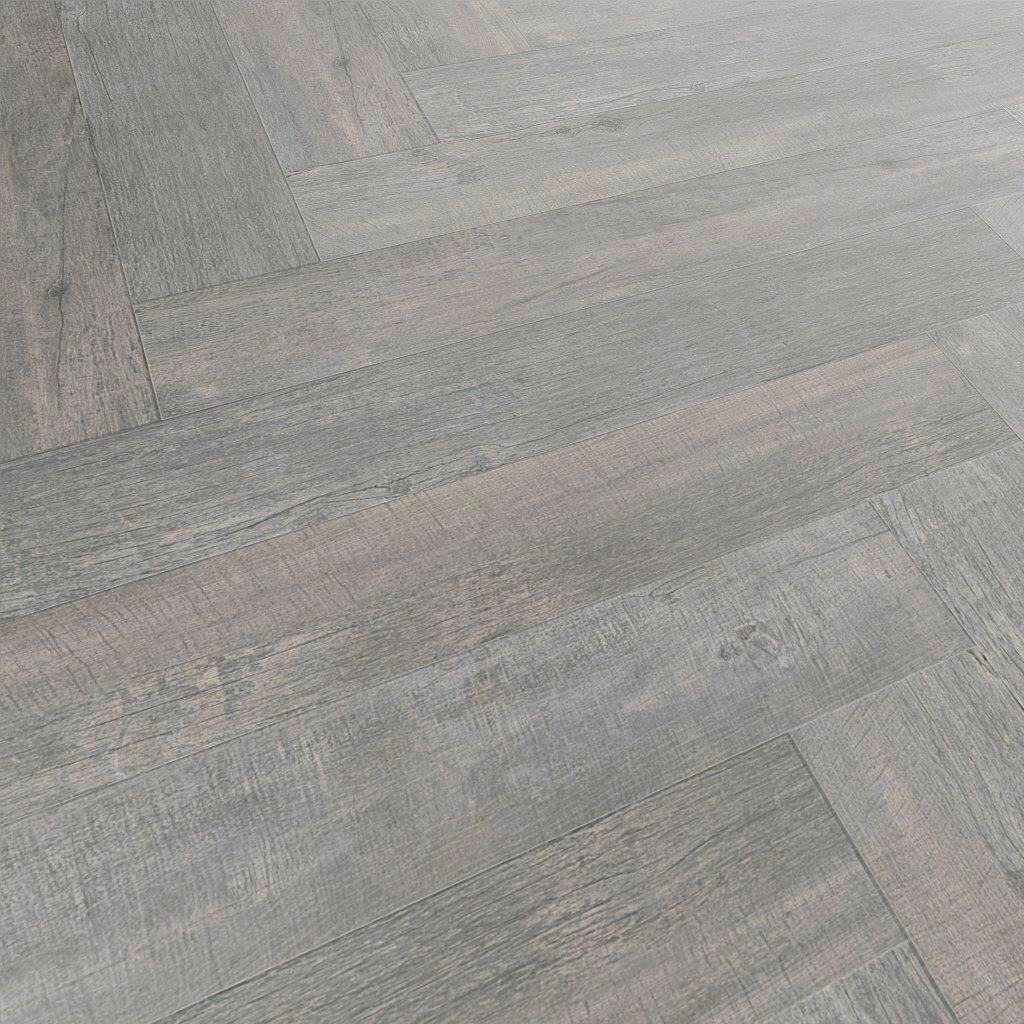 DESIGNBODEN Herringbone  - Eichefarben/Braun, Basics, Kunststoff (72/12/0.8cm)