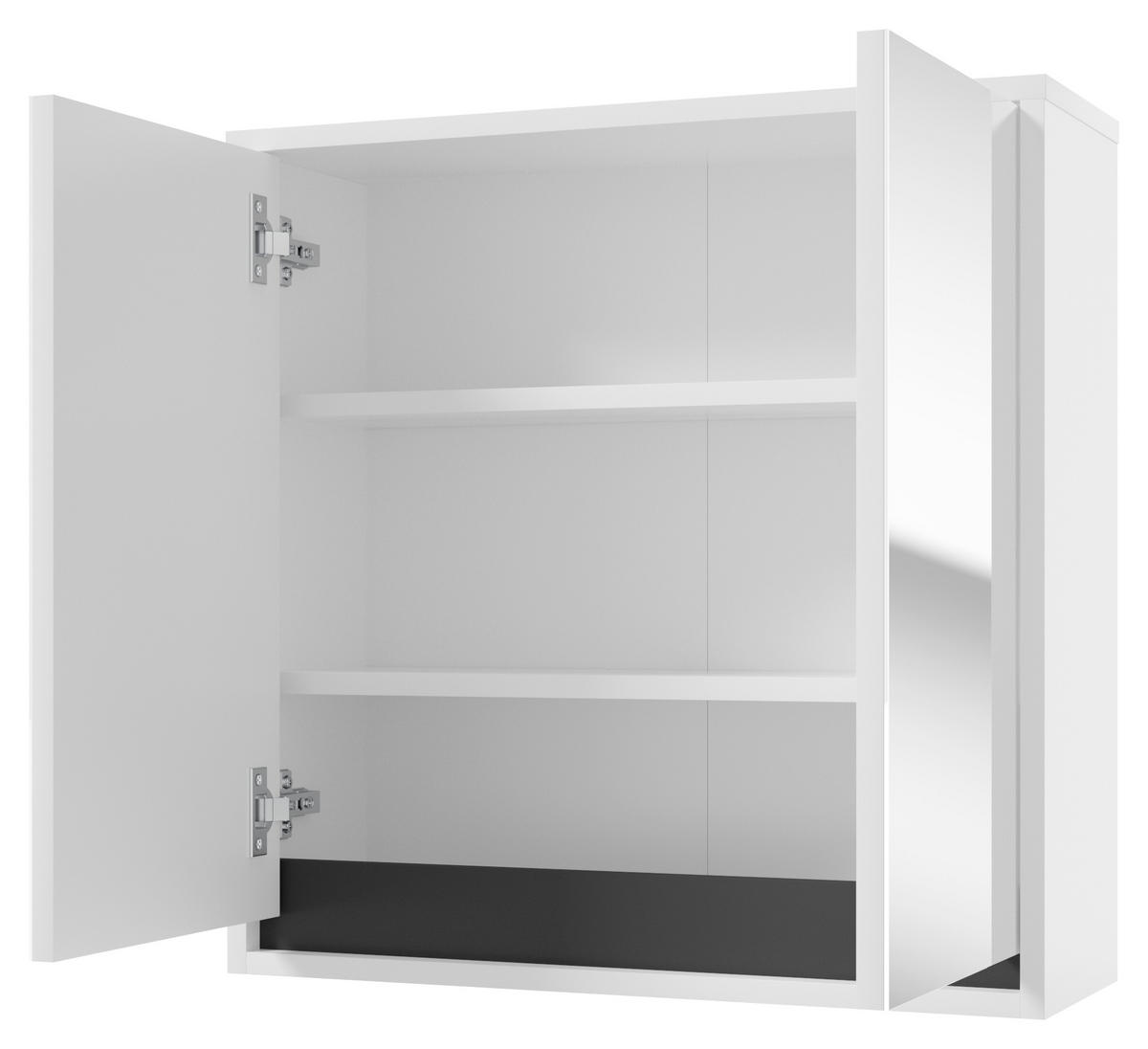 SPIEGELSCHRANK 60/60/20 cm  - Anthrazit/Weiß, Basics, Holzwerkstoff (60/60/20cm) - MID.YOU