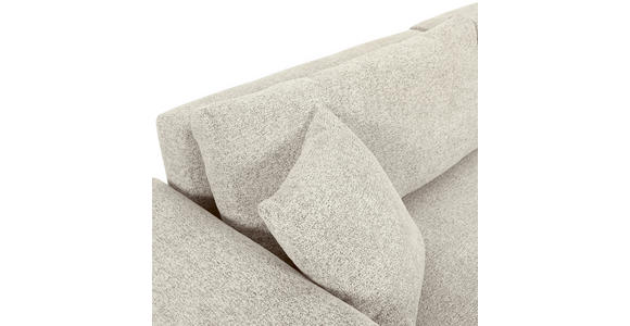 SCHLAFSOFA Flachgewebe Beige  inkl. Zierkissen, Rückenkissen, Bettkasten, Schlaffunktion, Rücken echt, Liegefläche im Originalstoff  - Beige/Schwarz, KONVENTIONELL, Kunststoff/Textil (250/74/92cm) - Carryhome