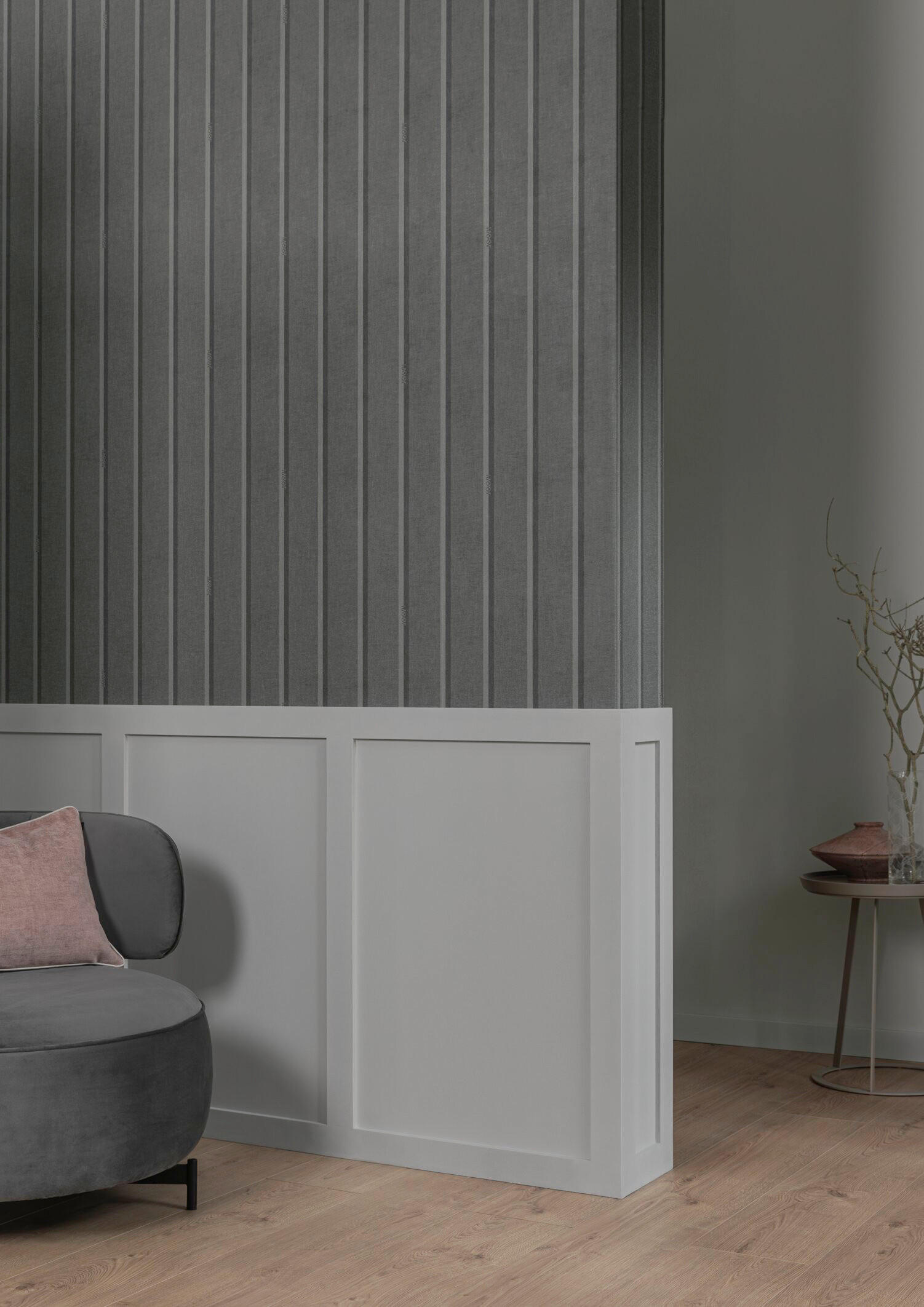 VLIESTAPETE 10.05 m J! STRIPES - Anthrazit, Design, Textil (53/1005cm) - Joop!