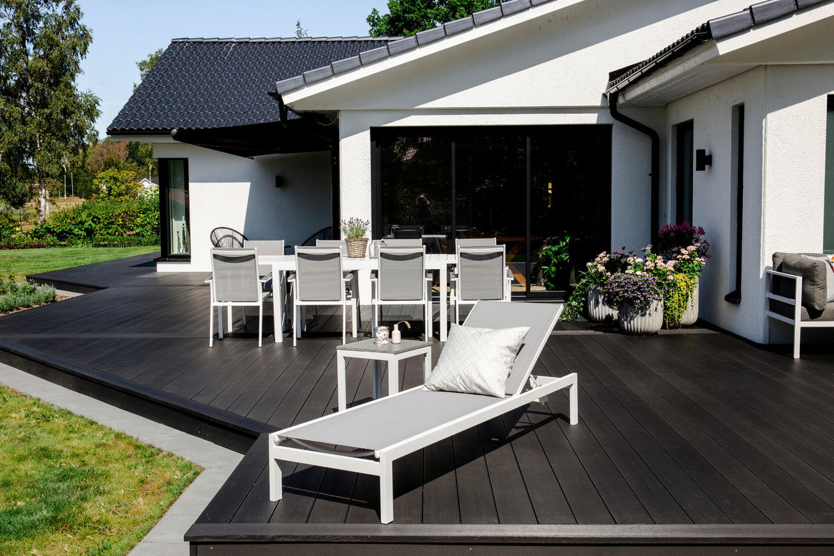 SONNENLIEGE 60/30/195 cm  - Weiß/Grau, KONVENTIONELL, Metall (60/30/195cm) - Gardenson