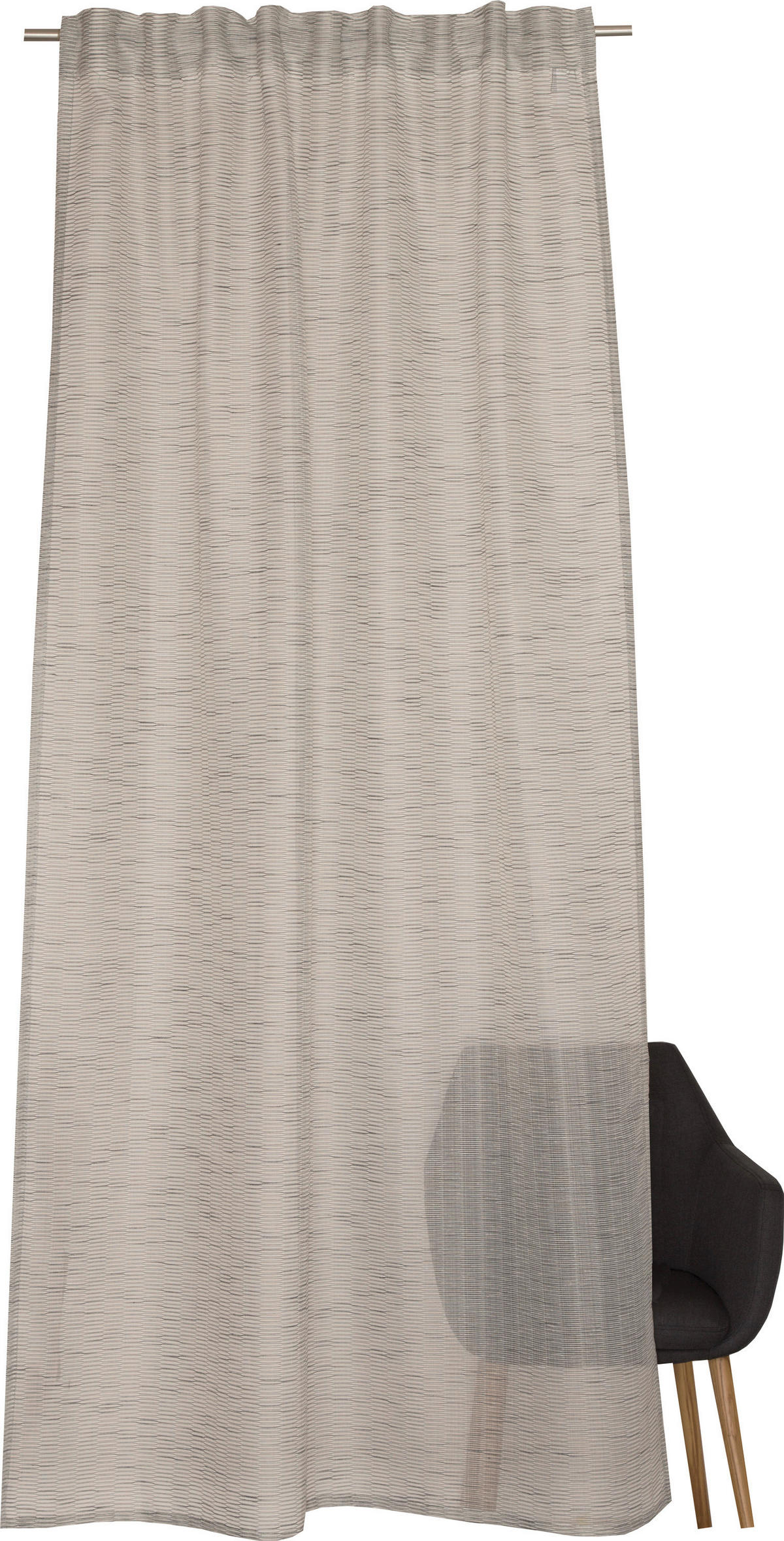 FERTIGVORHANG transparent  - Grau, Basics, Textil (130/250cm) - Schöner Wohnen