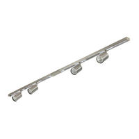 SCHIENENSYSTEM 120/5,5/14 cm  - Nickelfarben, Trend, Kunststoff/Metall (120/5,5/14cm) - Collett's Monde