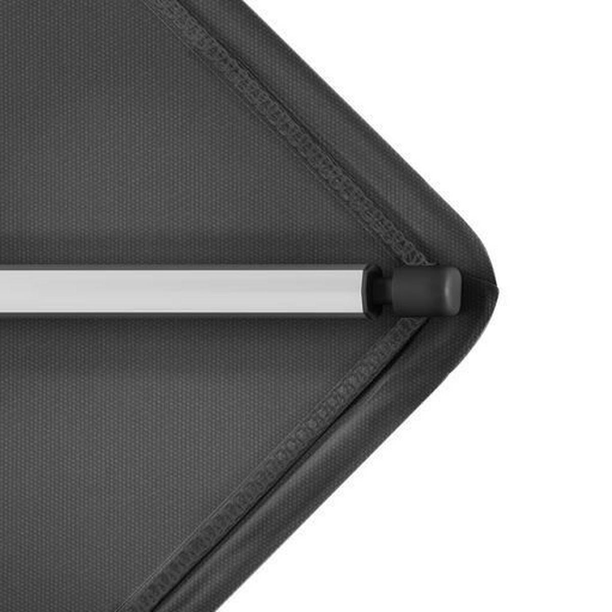 SONNENSCHIRM 240x240 cm Dunkelgrau  - Dunkelgrau/Alufarben, Basics, Textil/Metall (240/224-257cm) - KNIRPS