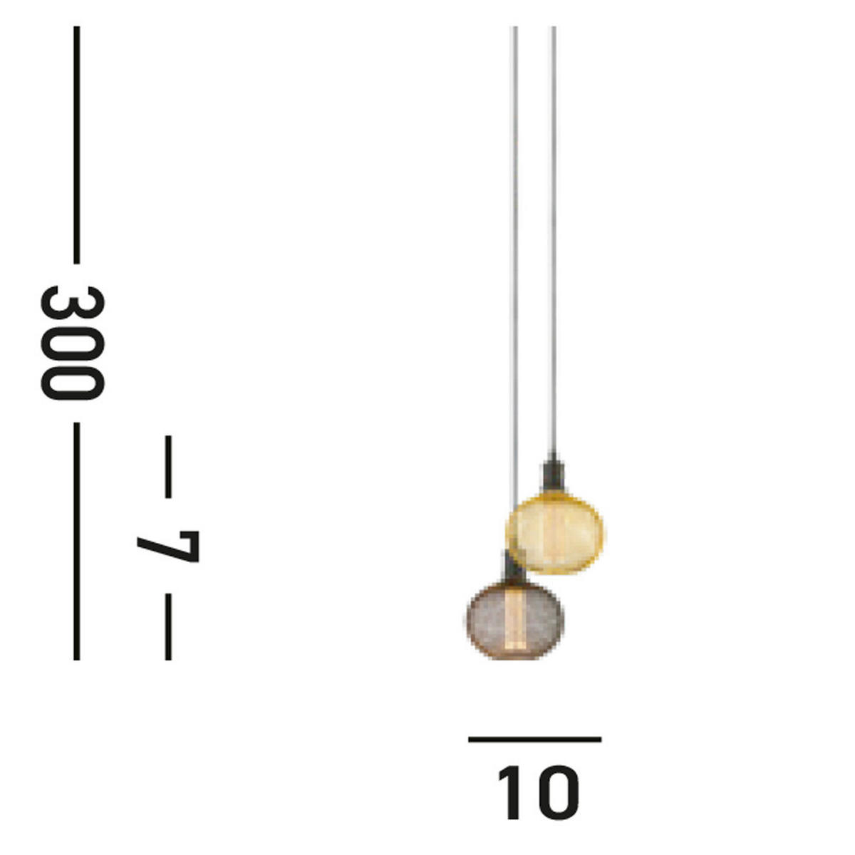 PENDELLEUCHTE 9,8/300 cm  - Schwarz, KONVENTIONELL, Metall (9,8/300cm)