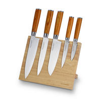 Set De Cuțite 6 piese  - maro/argintiu, Basics, lemn/metal - Echtwerk