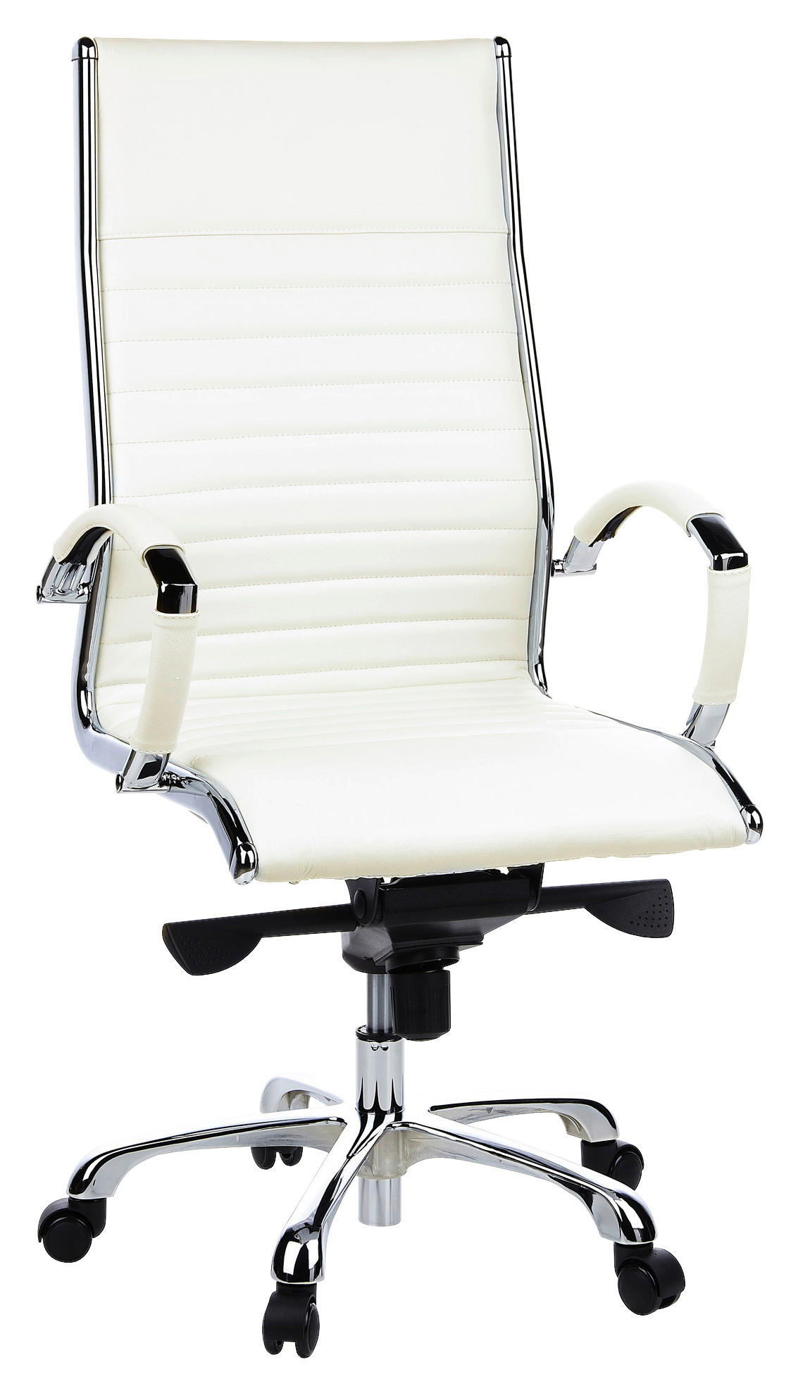 VRTLJIVI STOL umetna masa, tekstil, usnje krem barve  - krem barve, Moderno, kovina/umetna masa (60/125/50cm) - MID.YOU