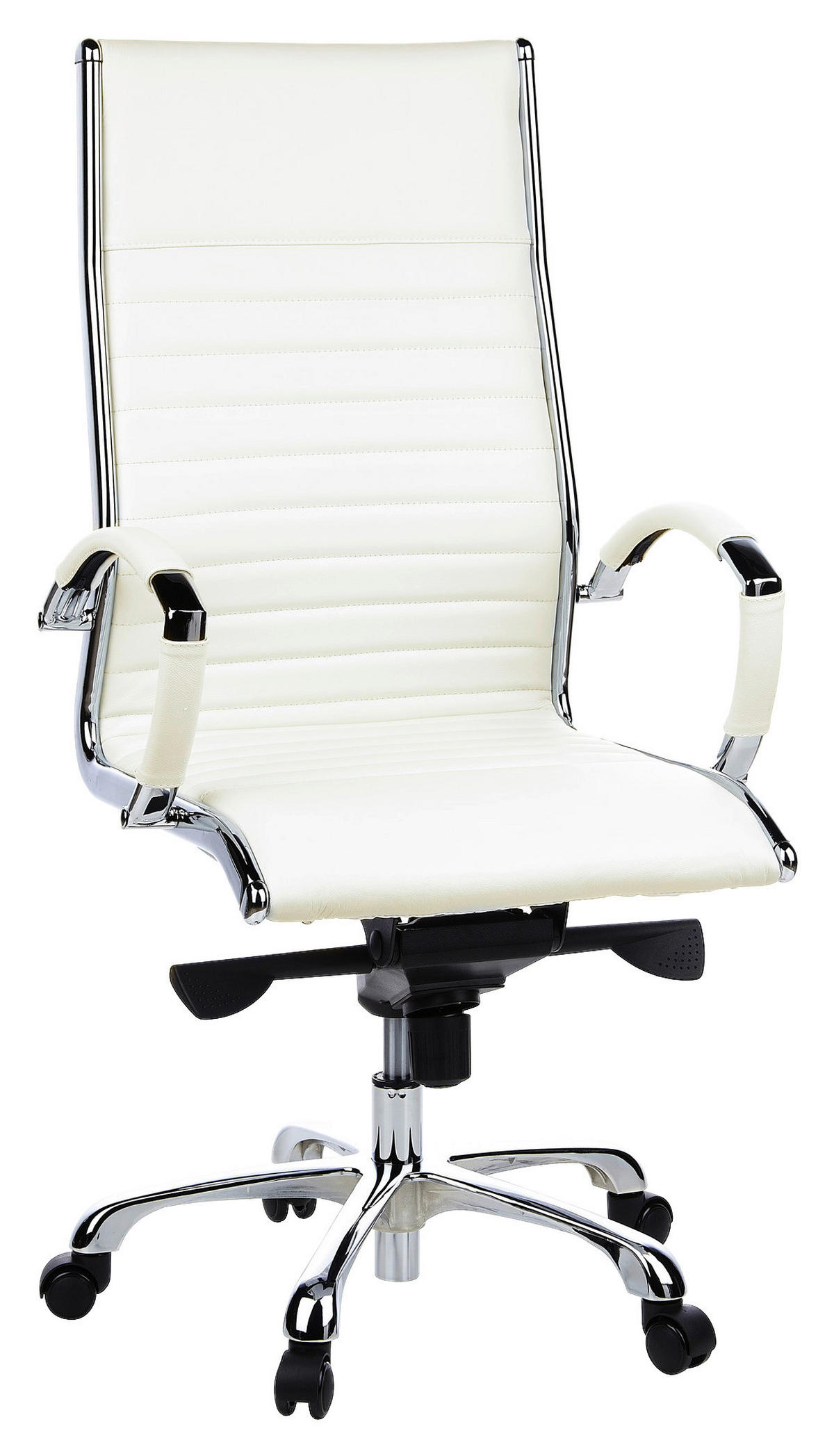 VRTLJIVI STOL umetna masa, tekstil, usnje krem barve  - krem barve, Moderno, kovina/umetna masa (60/125/50cm) - MID.YOU