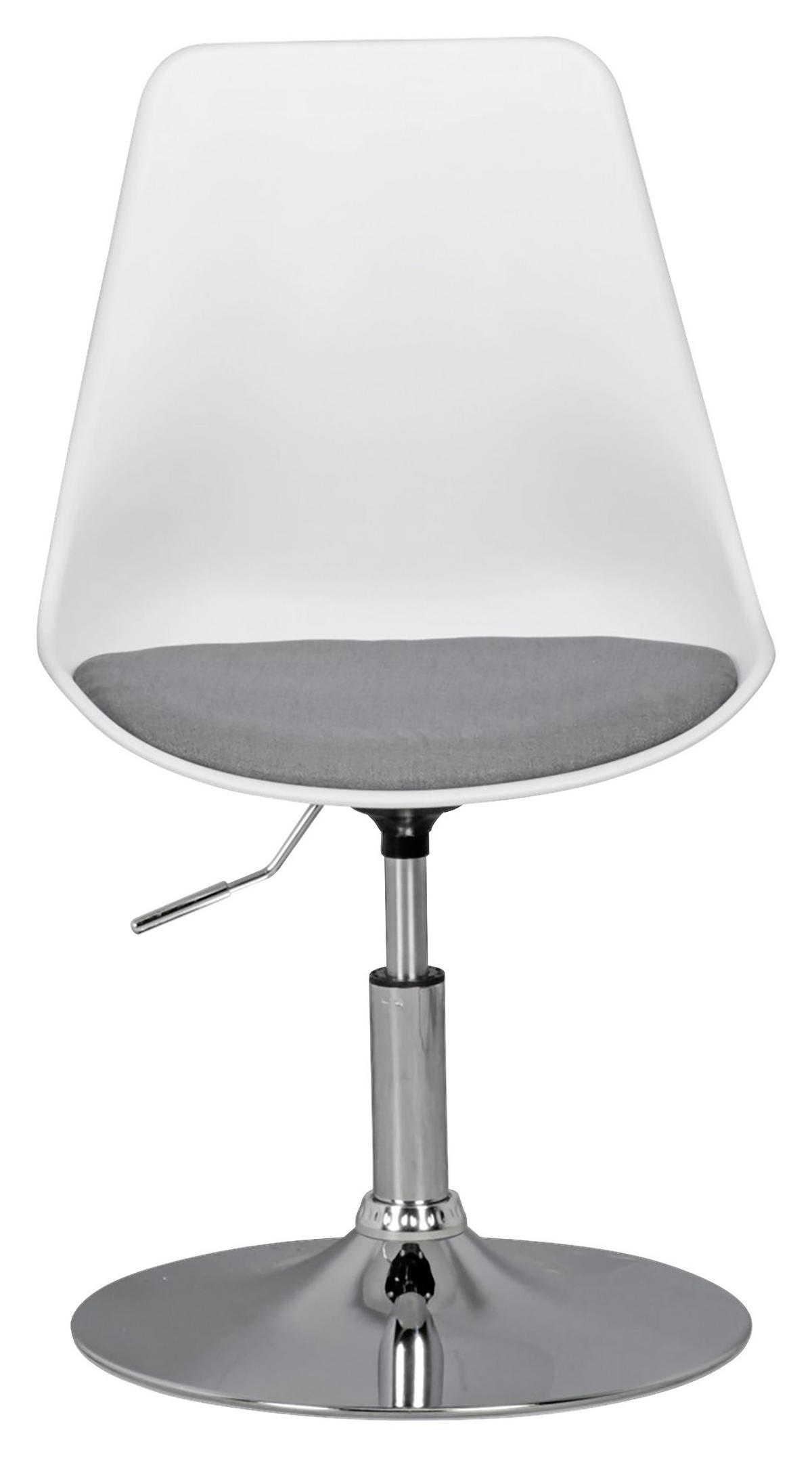 OTOČNÁ STOLIČKA PRE MLÁDEŽ, tkaná textília, sivá, biela - sivá/biela, Modern, kov/textil (46/88/46cm) - MID.YOU