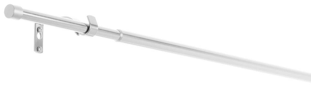 VORHANGSTANGENSET 120-210 cm  - Grau Hochglanz, Basics, Metall (120-210cm) - Homeware