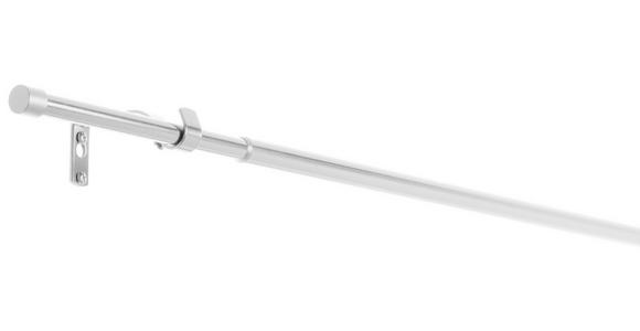 VORHANGSTANGENSET 120-210 cm  - Grau Hochglanz, Basics, Metall (120-210cm) - Homeware