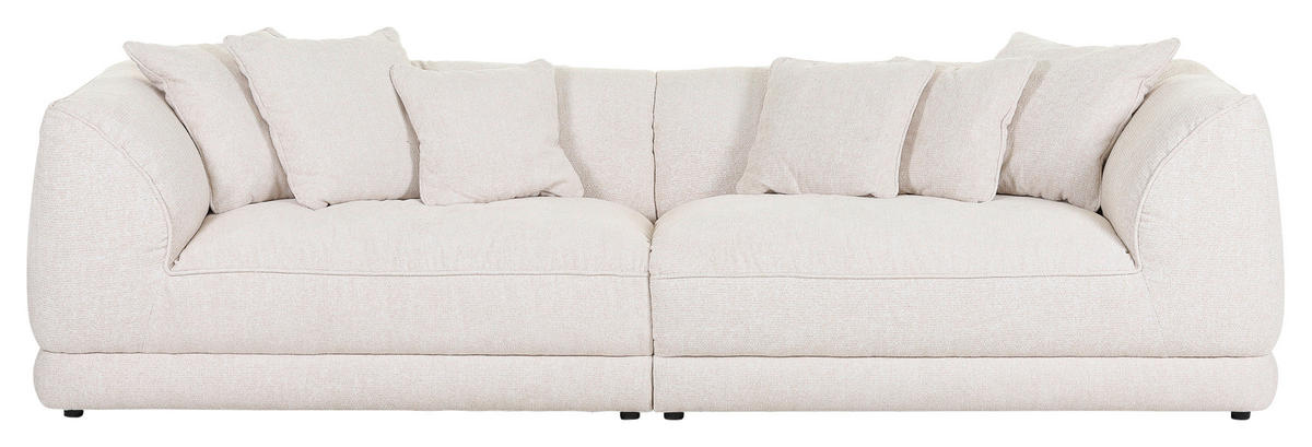 POHOVKA BIG SOFA, textil, krémová - černá/krémová, Konvenční, textil/plast (280/75/100cm) - Landscape