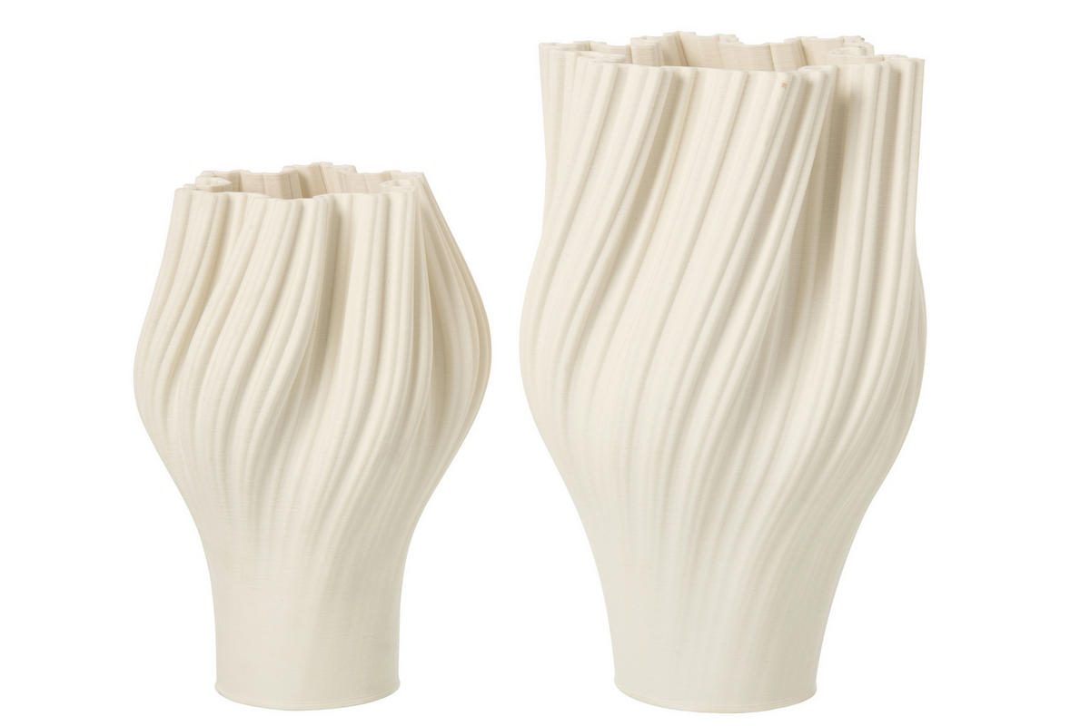 DEKOVASE  - Weiss, Basics, Keramik (25,5/23/38cm) - Ambia Home