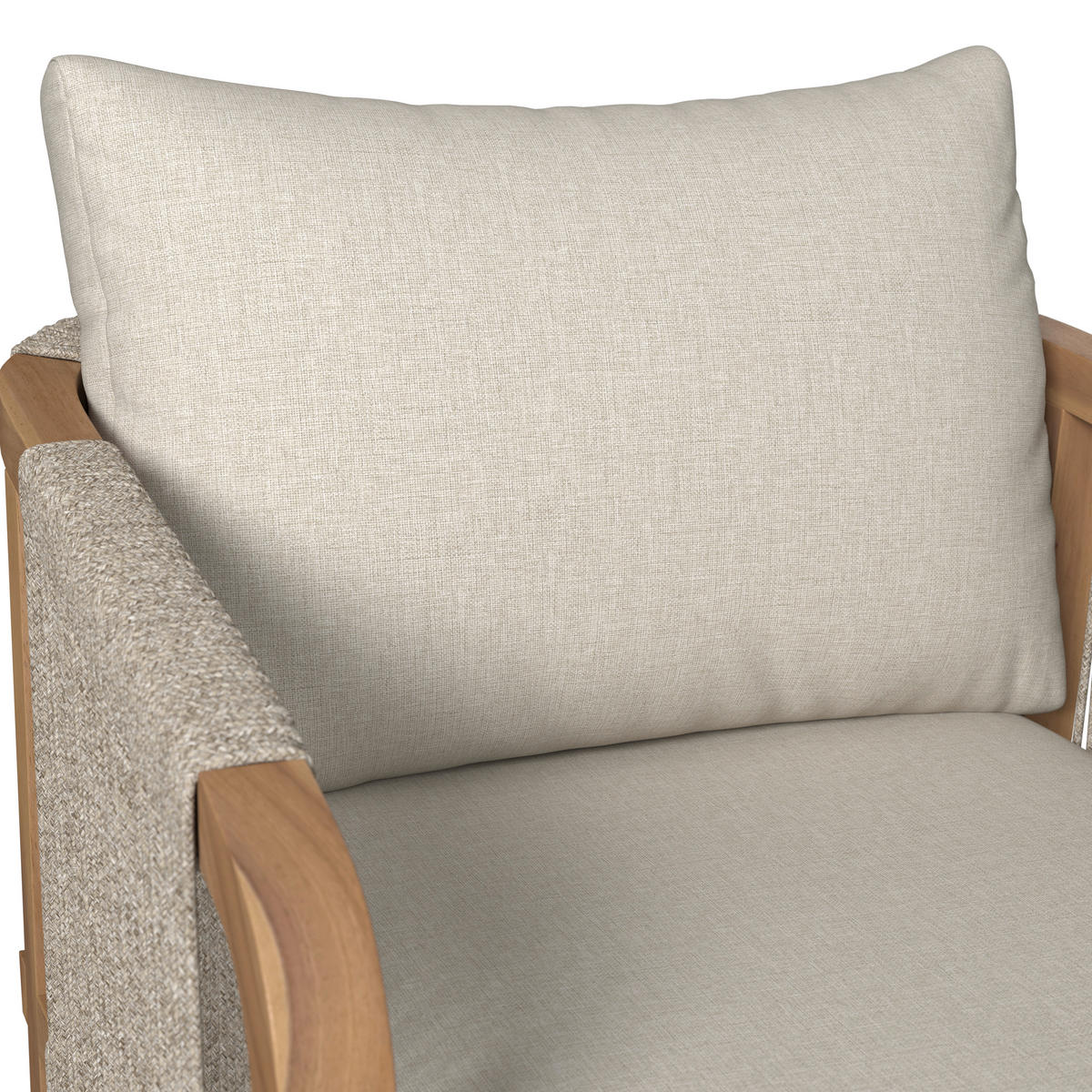 LOUNGEGARNITUR   203,5/69/79,5 cm Akazie massiv  - Beige/Akaziefarben, Natur, Holz (203,5/69/79,5cm) - Ambia Garden