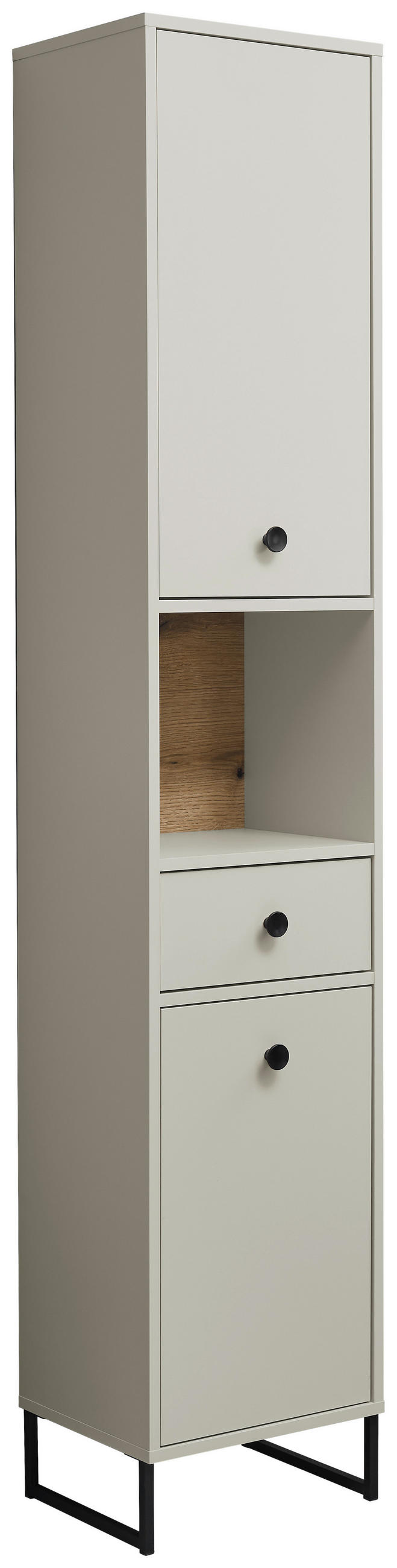 HOCHSCHRANK 38/195/32 cm  - Kaschmir/Eichefarben, MODERN, Holzwerkstoff/Kunststoff (38/195/32cm) - MID.YOU