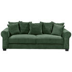 SCHLAFSOFA  mit Stoffauswahl, Liegefunktion, Rücken echt Cord Dunkelgrün  - Dunkelgrün/Schwarz, KONVENTIONELL, Kunststoff/Textil (247/95/125cm) - Hom`in
