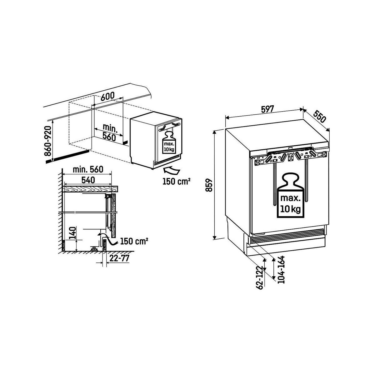 KÜHLSCHRANK URc375i Prime  - Weiß, Basics, Glas/Kunststoff (59,7/85,8/55,6cm) - Liebherr