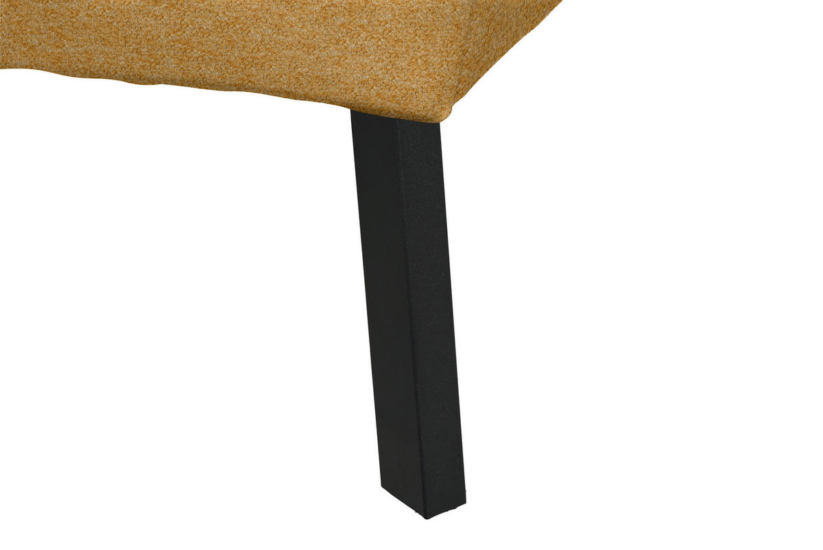 ECKSOFA in Chenille Currygelb  205/280 cm  - Currygelb/Schwarz, Design, Textil/Metall (205/280cm) - Xora