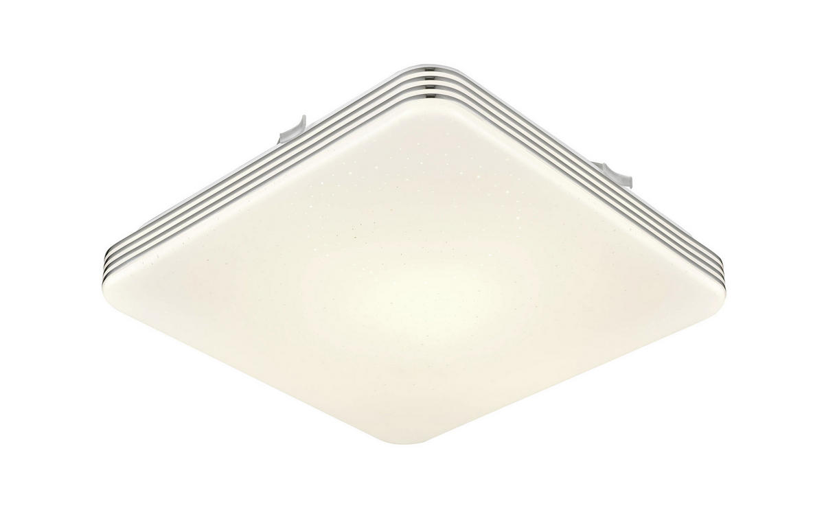 STROPNÍ LED SVÍTIDLO, 27/27/7 cm - bílá/barvy chromu, Lifestyle, kov/plast (27/27/7cm) - Boxxx