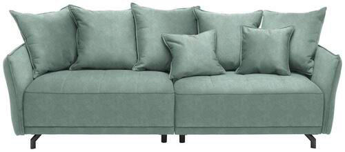 BIGSOFA Velours Mintgrün  - Schwarz/Mintgrün, Design, Textil/Metall (226/91/103cm) - Carryhome