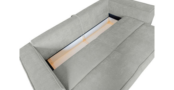 BIGSOFA Flachgewebe Naturfarben - Chromfarben/Naturfarben, KONVENTIONELL, Textil/Metall (256/68/122cm) - Carryhome