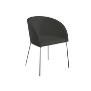 STUHL Lederlook Schwarz - Schwarz, Design, Textil/Metall (55,5/79,5/58,2cm) - HÜLSTA - NOW