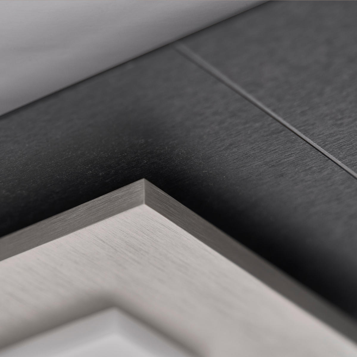 LED-DECKENLEUCHTE Plano 72/7/24 cm  - Schwarz/Alufarben, Design, Kunststoff/Metall (72/7/24cm) - Grossmann