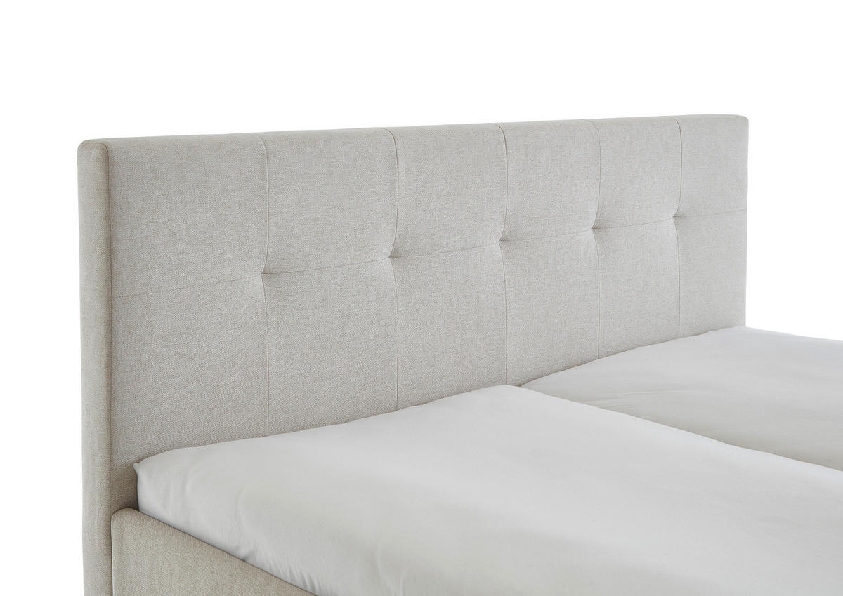 POLSTERBETT 180/200 cm  in Sandfarben  - Sandfarben, MODERN, Holz/Textil (180/200cm) - Livetastic