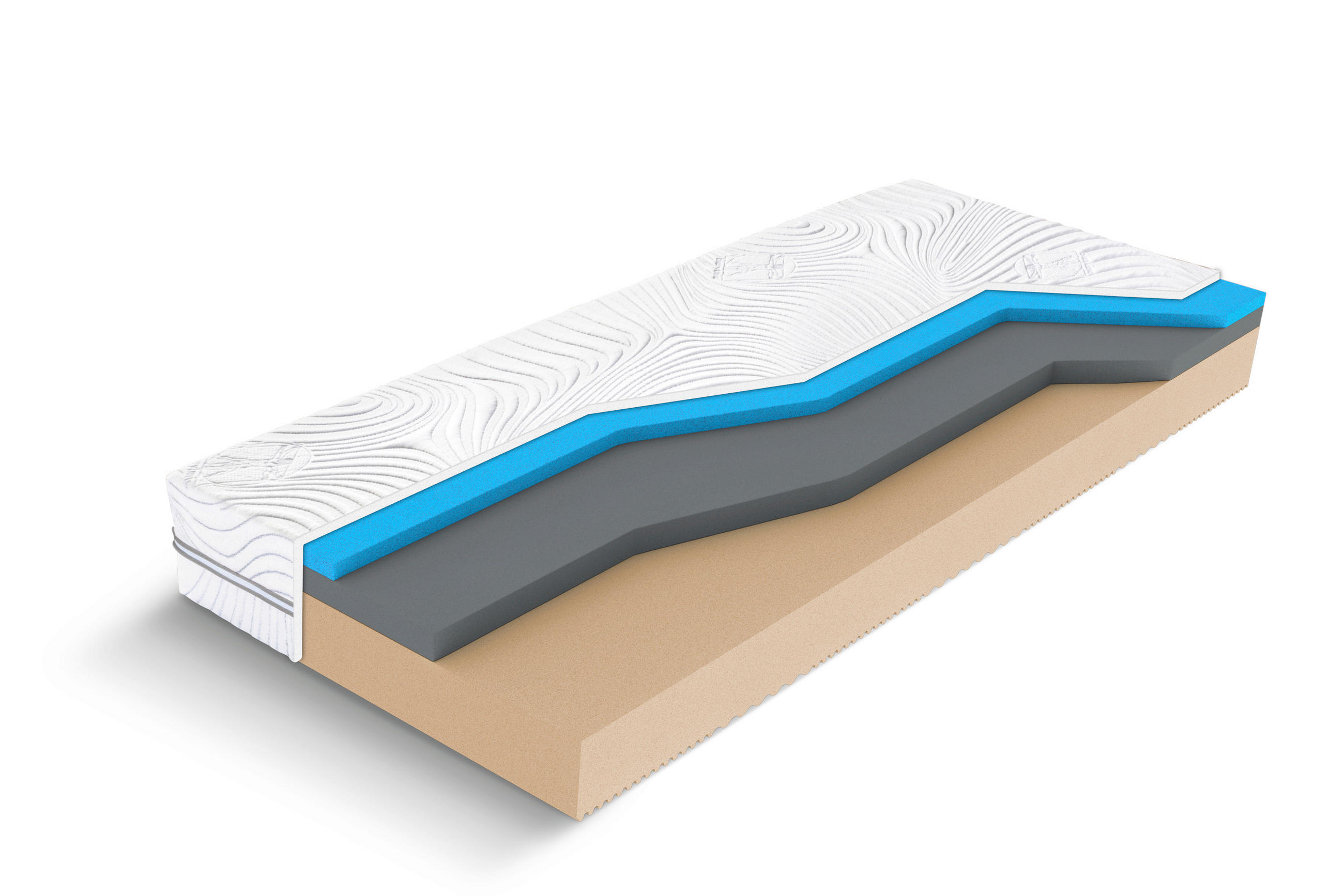 Saltea 200/160 cm  - alb, Modern, textil (200/160cm) - Materasso