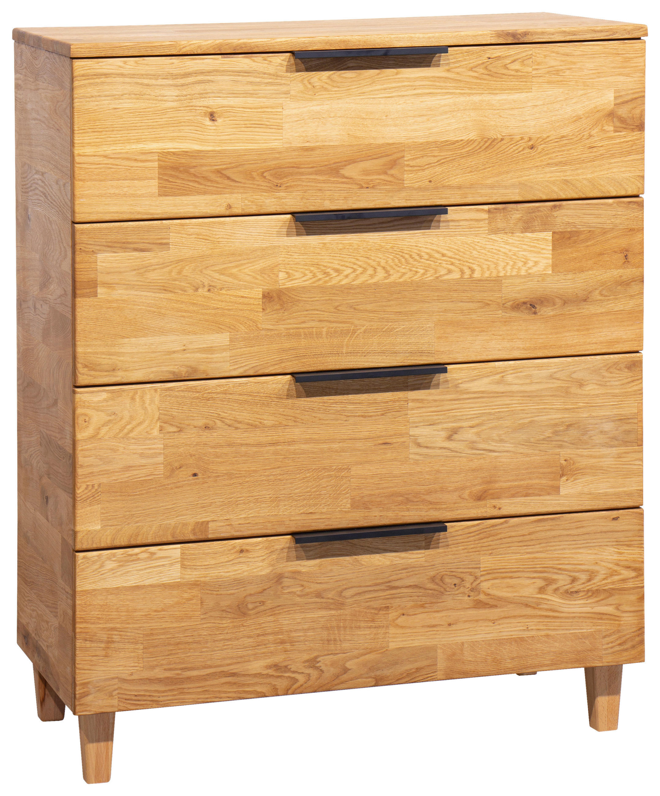 KOMMODE  in 80/100/40 cm  - Eichefarben/Erlefarben, Natur, Holz/Metall (80/100/40cm) - Linea Natura