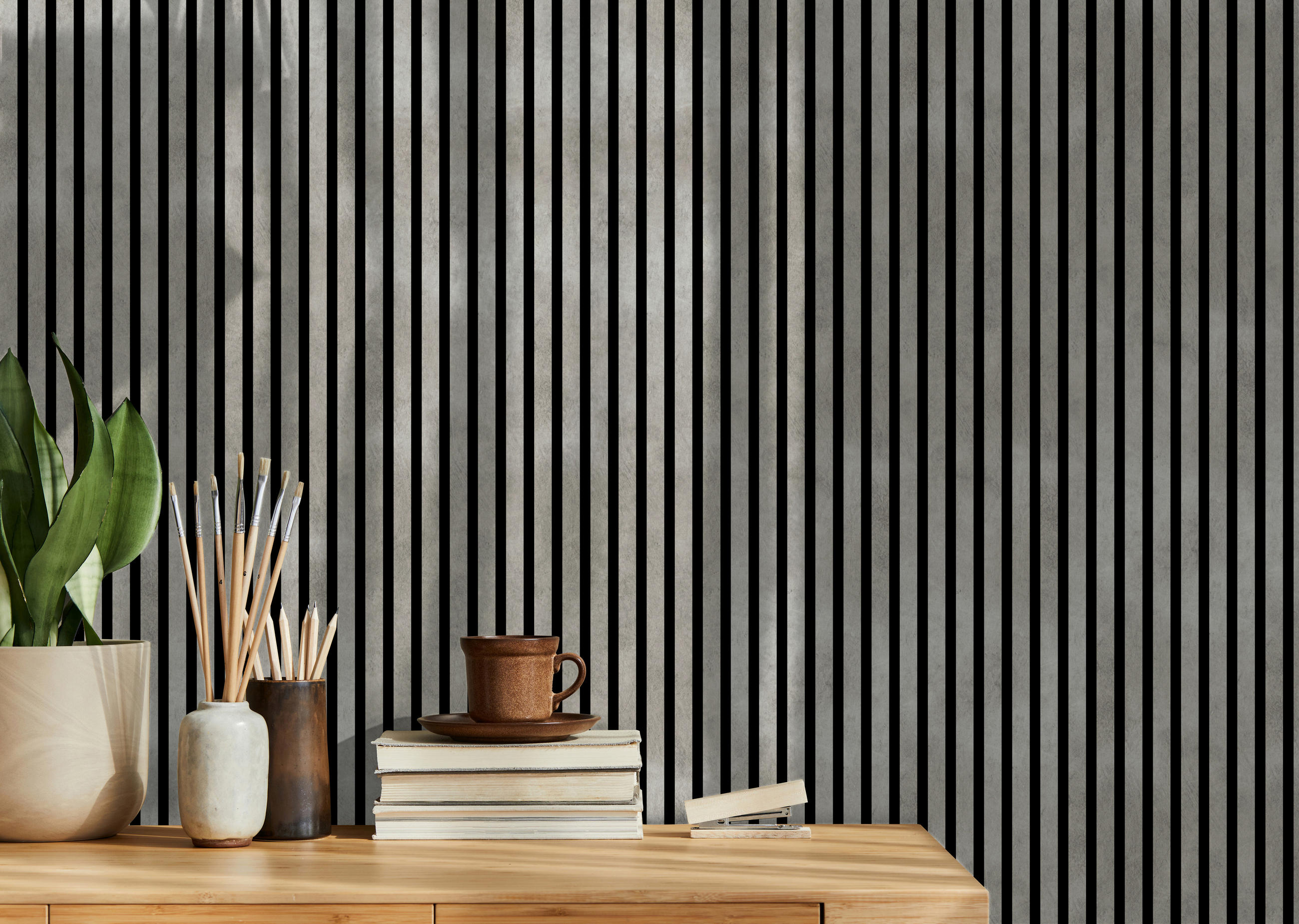 AKUSTIKPANEEL Beton foliert 57.25/1.9/267 cm  - Grau, KONVENTIONELL, Holzwerkstoff/Textil (57.25/1.9/267cm)