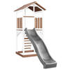 SPIELTURM 111,2/241,9/349 cm  - Weiss/Braun, Konventionell, Holz/Kunststoff (111,2/241,9/349cm)