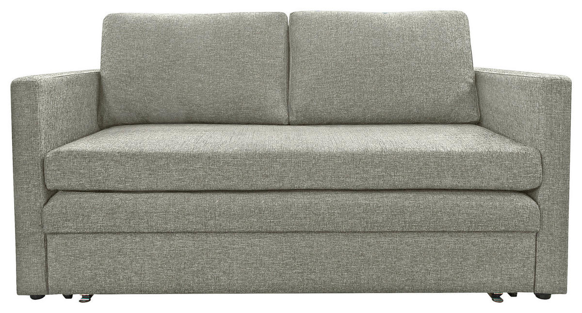 BÄDDSOFFA i greige  - greige/svart, Klassisk, textil/plast (160/85/91cm) - Best Price