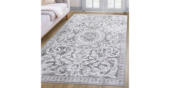 VINTAGE-TEPPICH 120/170 cm Victoria Grau, Weiß  - Weiß/Grau, Design, Kunststoff/Textil (120/170cm) - Novel